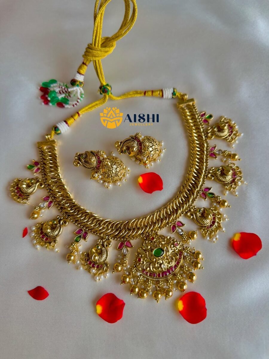 Vintage Kemp Stone Neckpiece(Gold)-N766