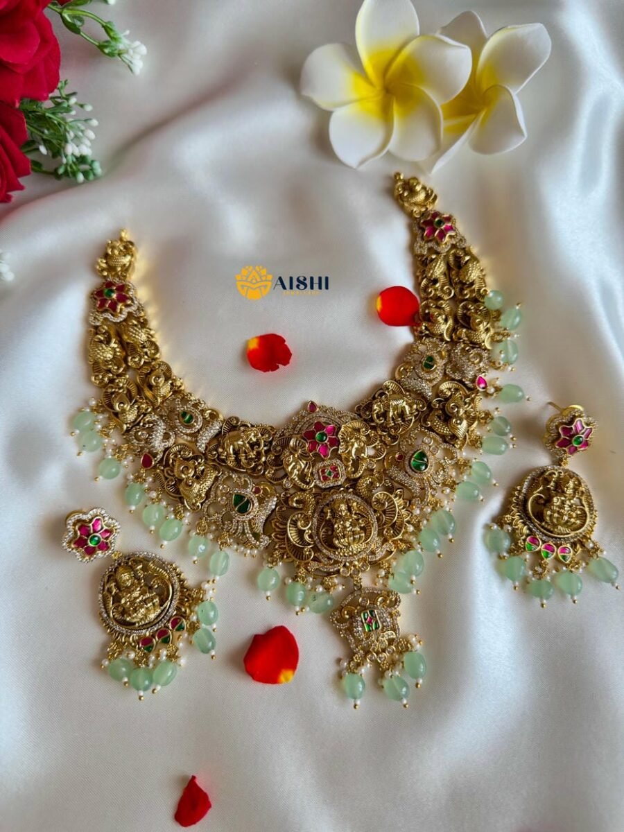 Floral Nakshi peacock Neckpiece-N770
