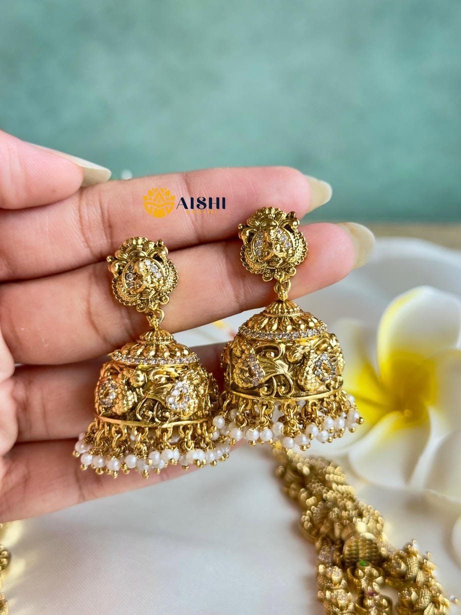 Antique Nakshi Jadu Mint beads Necklace -N776 - Image 2