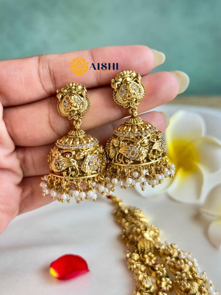 Antique Nakshi Jadu Golden beads Necklace-N777