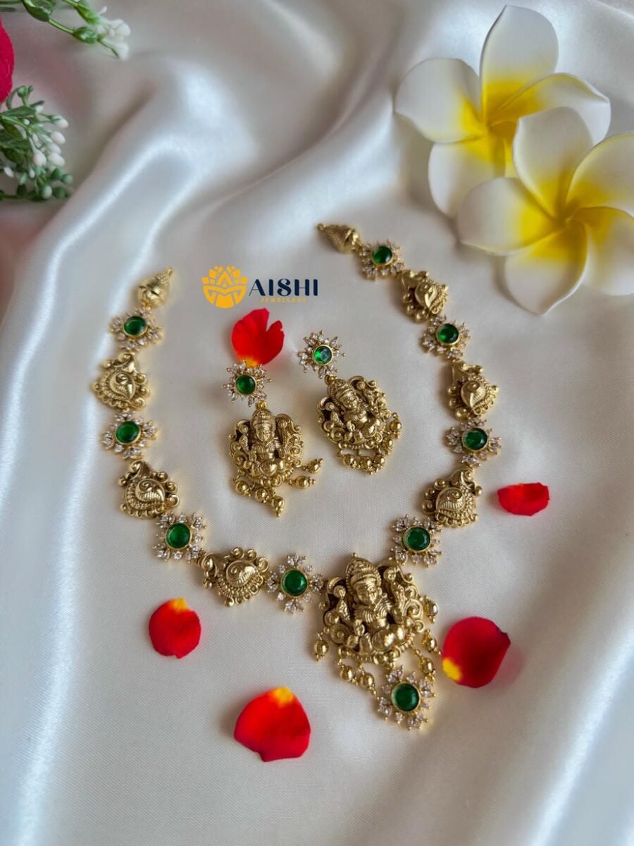 Elegant Green Nakshi Necklace-N781