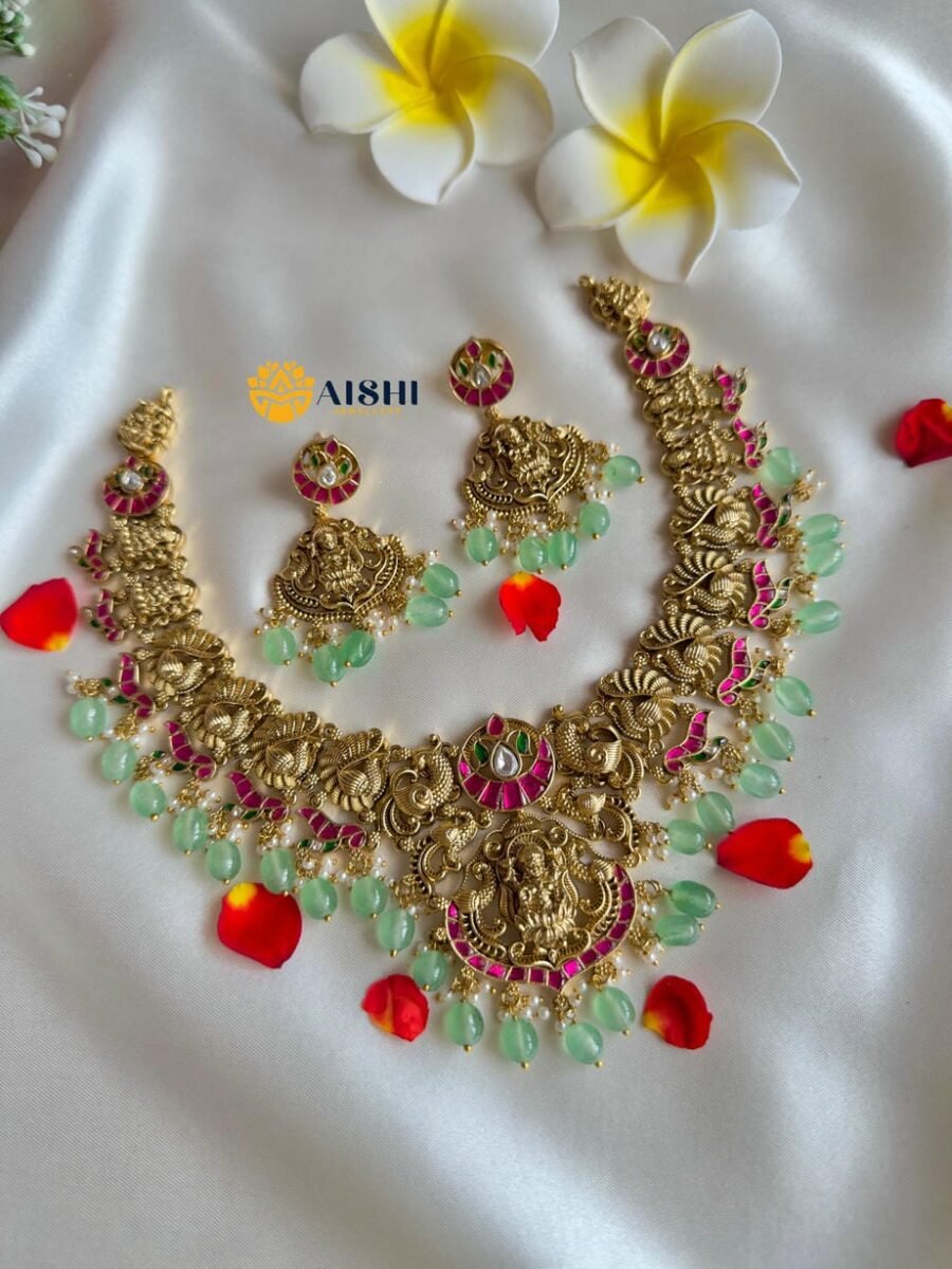 Mayura Jadu Necklace(Mint)-N783