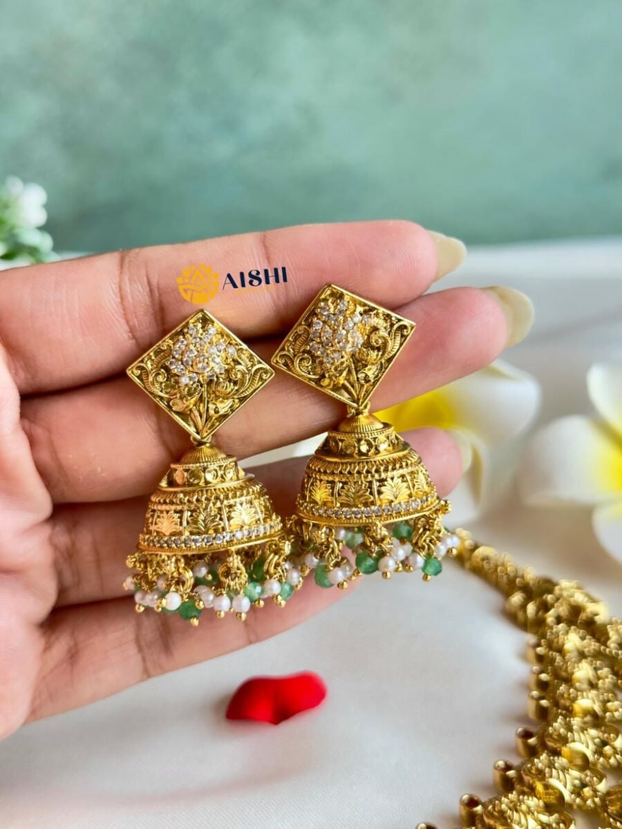 Antique Floral Jadu Neckpiece-N787