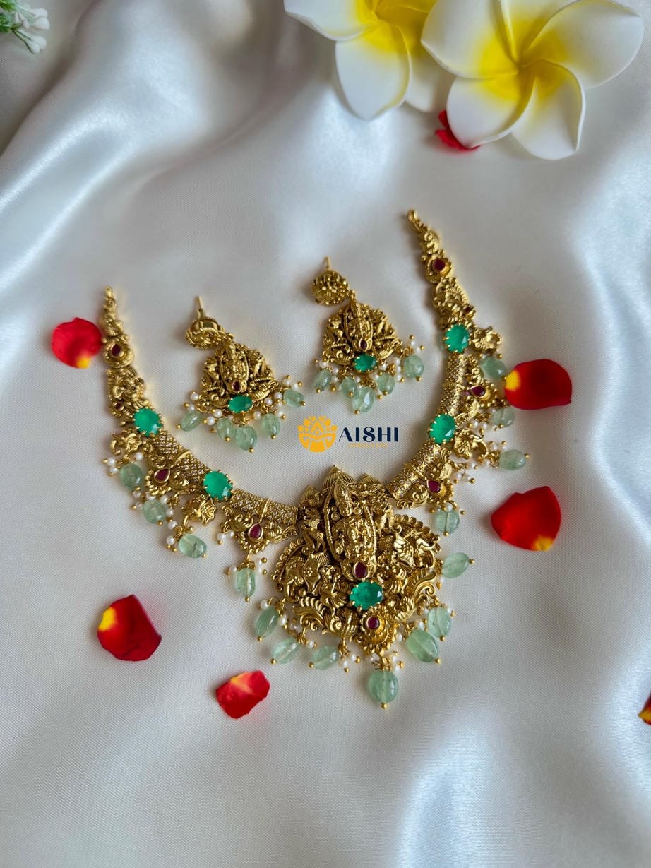 Classic Nakshi Mint Neckpiece-N788