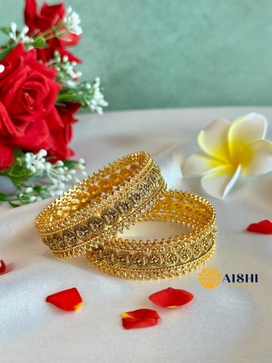 Sparkilng Nakshi Bangle(Pair)-B206