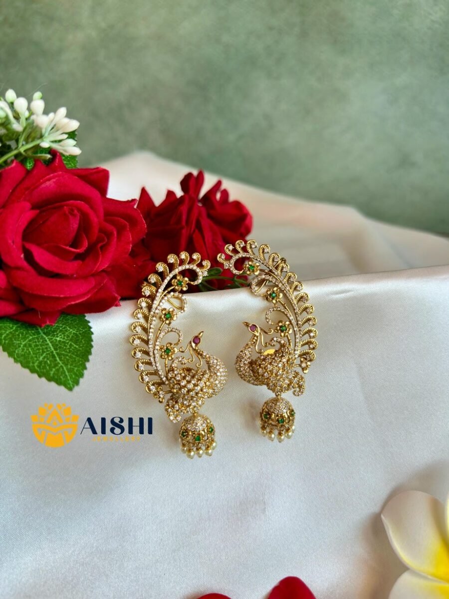 Peacock AD Earcuff Jhumka-E410