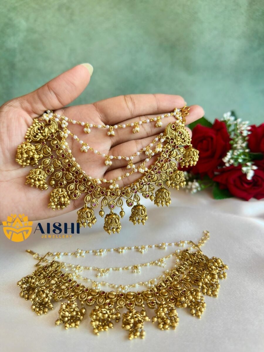 Floral Jhumka Design Earchain-EC151