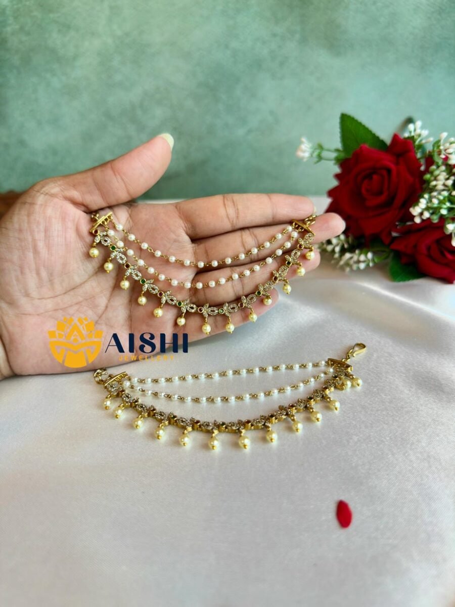 Vintage Sparkling Earchain-EC154