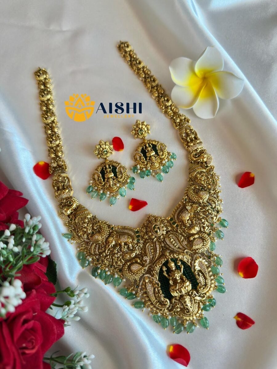 Nakshi Peacock Bridal Haram-LH447