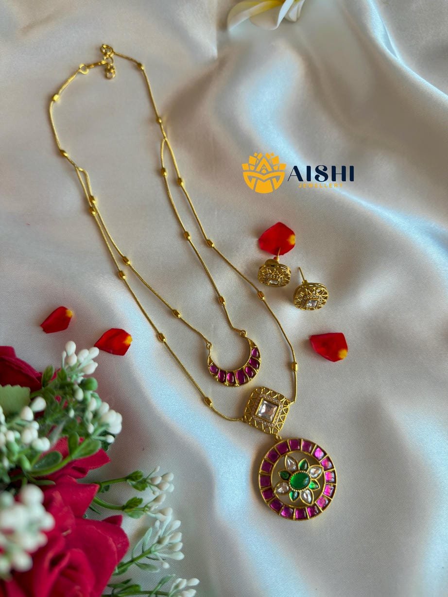 Floral Chain type Neckpiece-N793