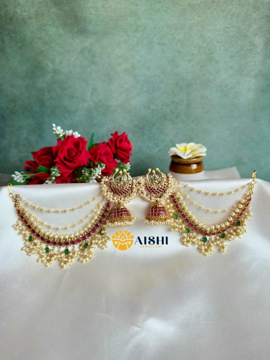 Pirai Nila Jhumka with Earchain-BS103