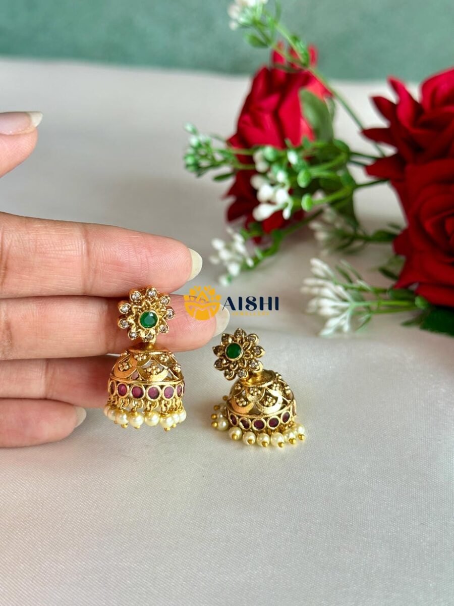Elegant Floral Jhumka-E429