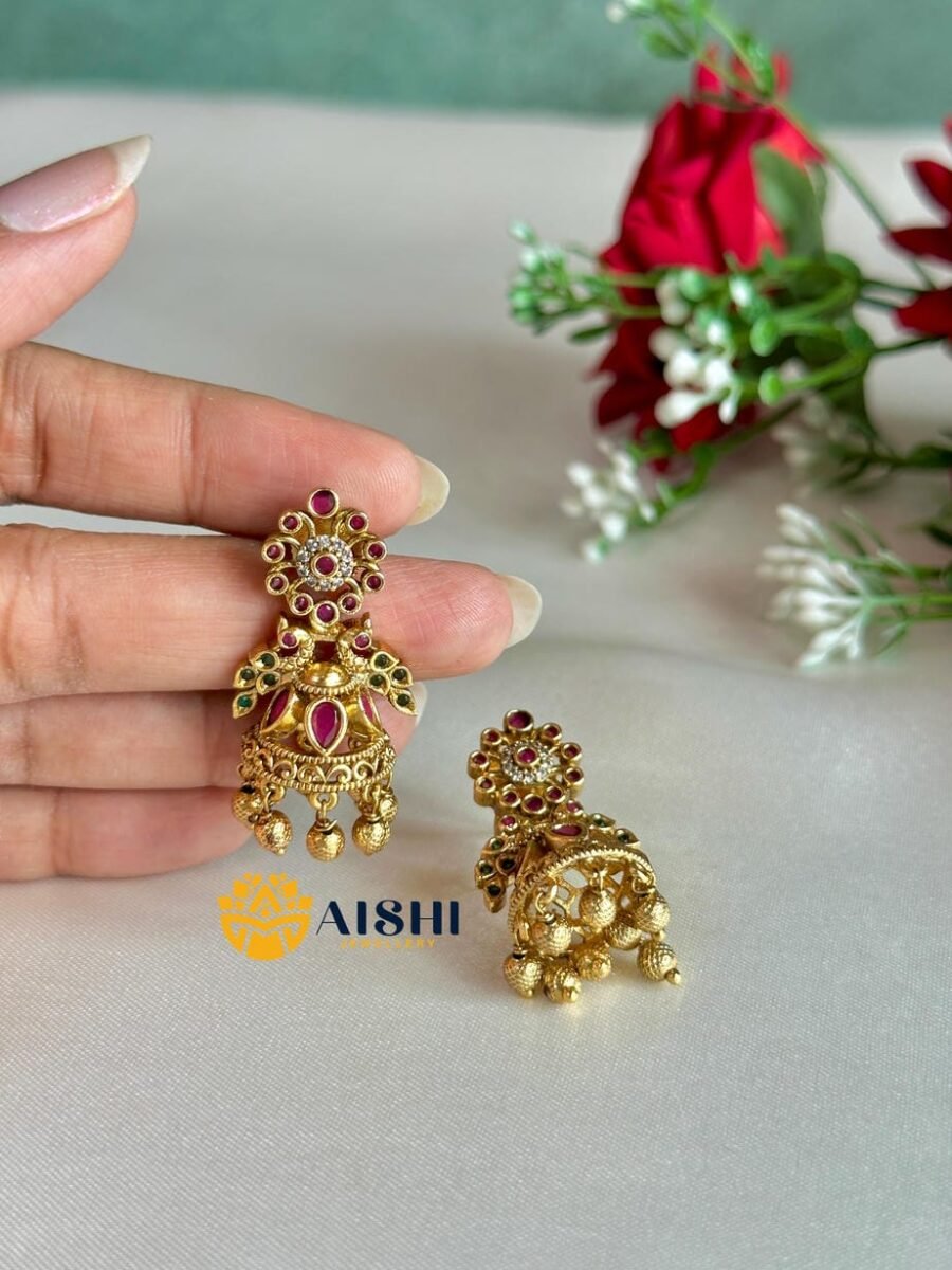 Elegant Floral Peacock Earring-E433