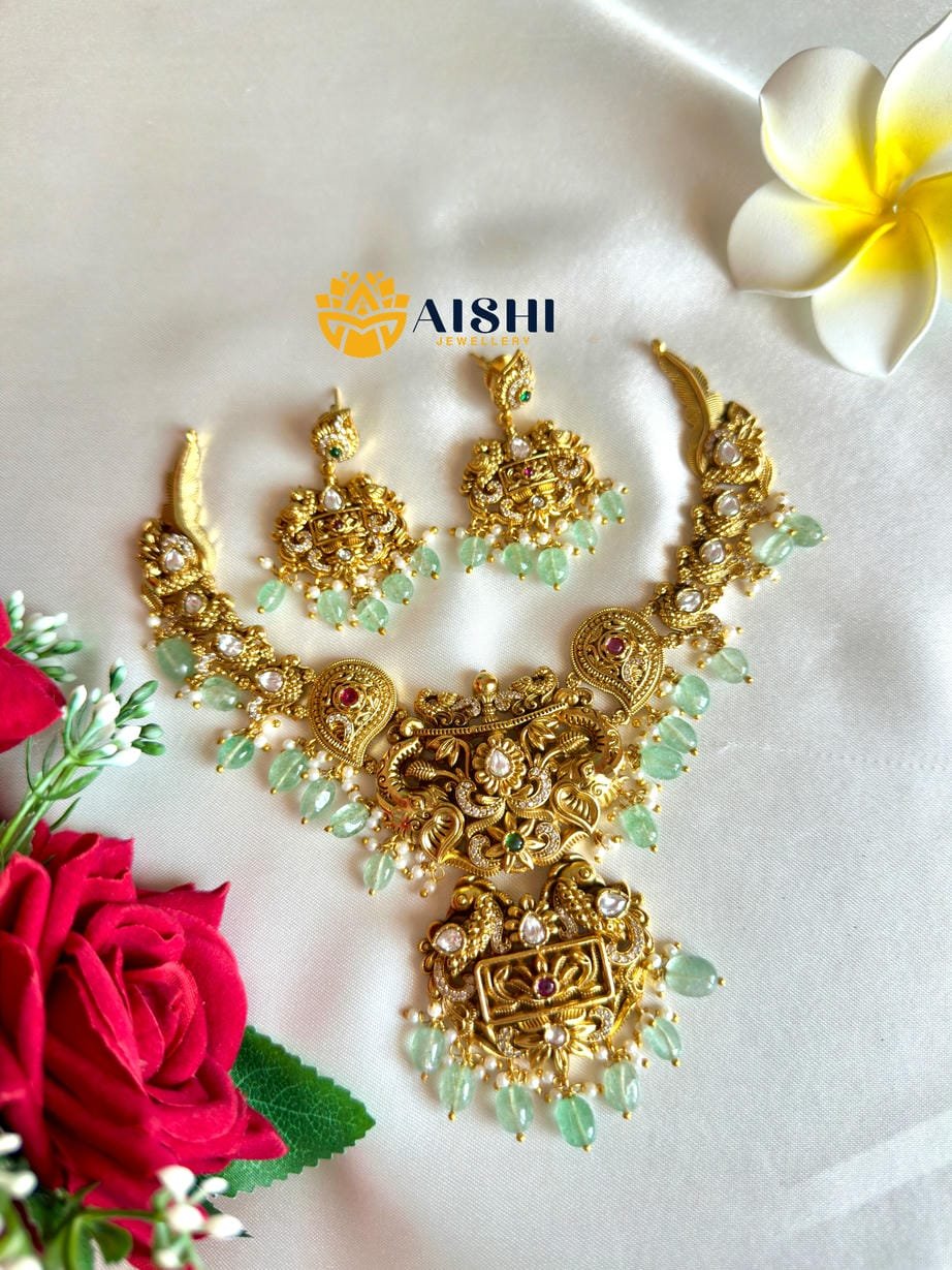 Peacock Floral Necklace-N810