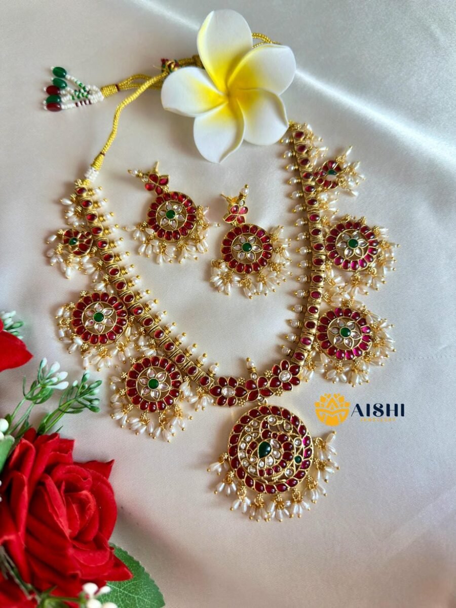 Sparkling Peacock Floral Necklace-N813