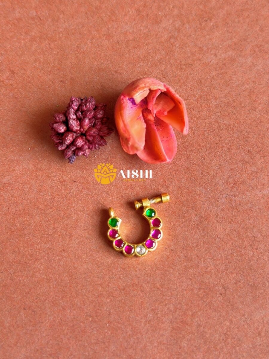 Floral Jadu Nose Pin-NP31