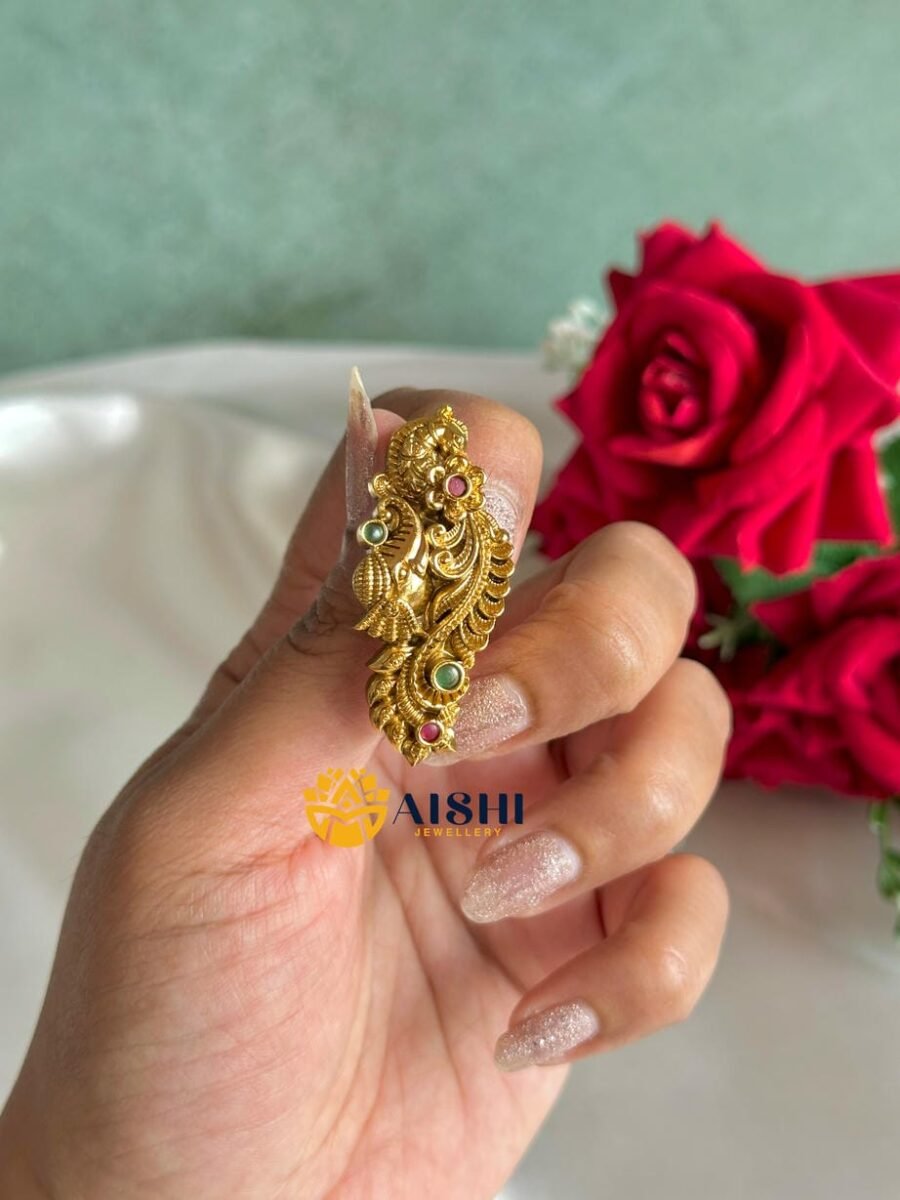 Floral Peacock Saree Pin-SP25