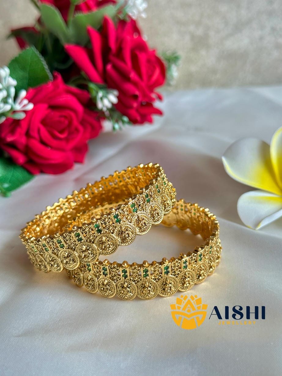 Nakshi Coin Bangle(Pair)-B211