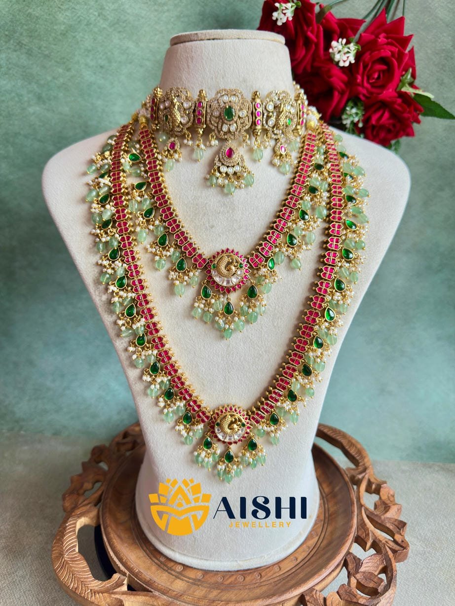 Royal Mint Beads Bridal Jewellery Set-BS125