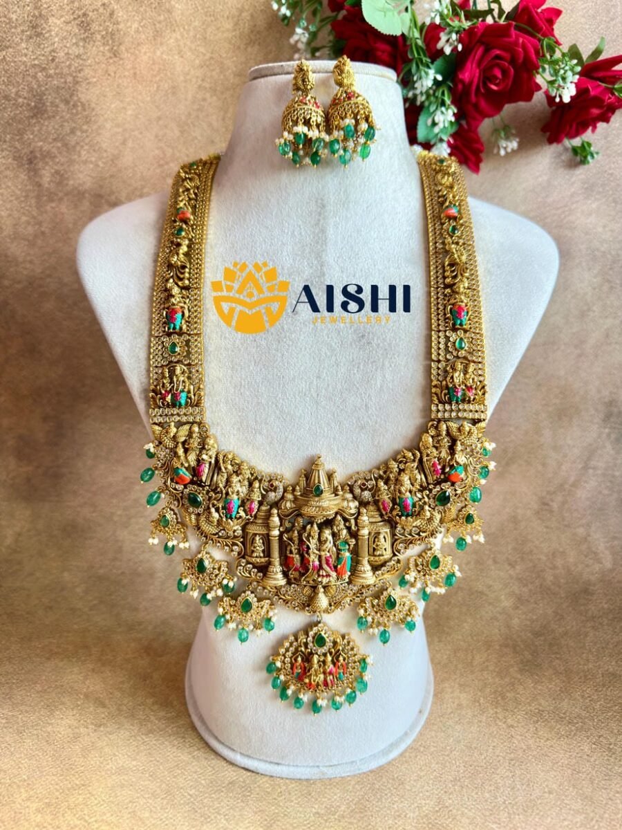 SeethaRama Kalyanam Enamel Haram-LH461