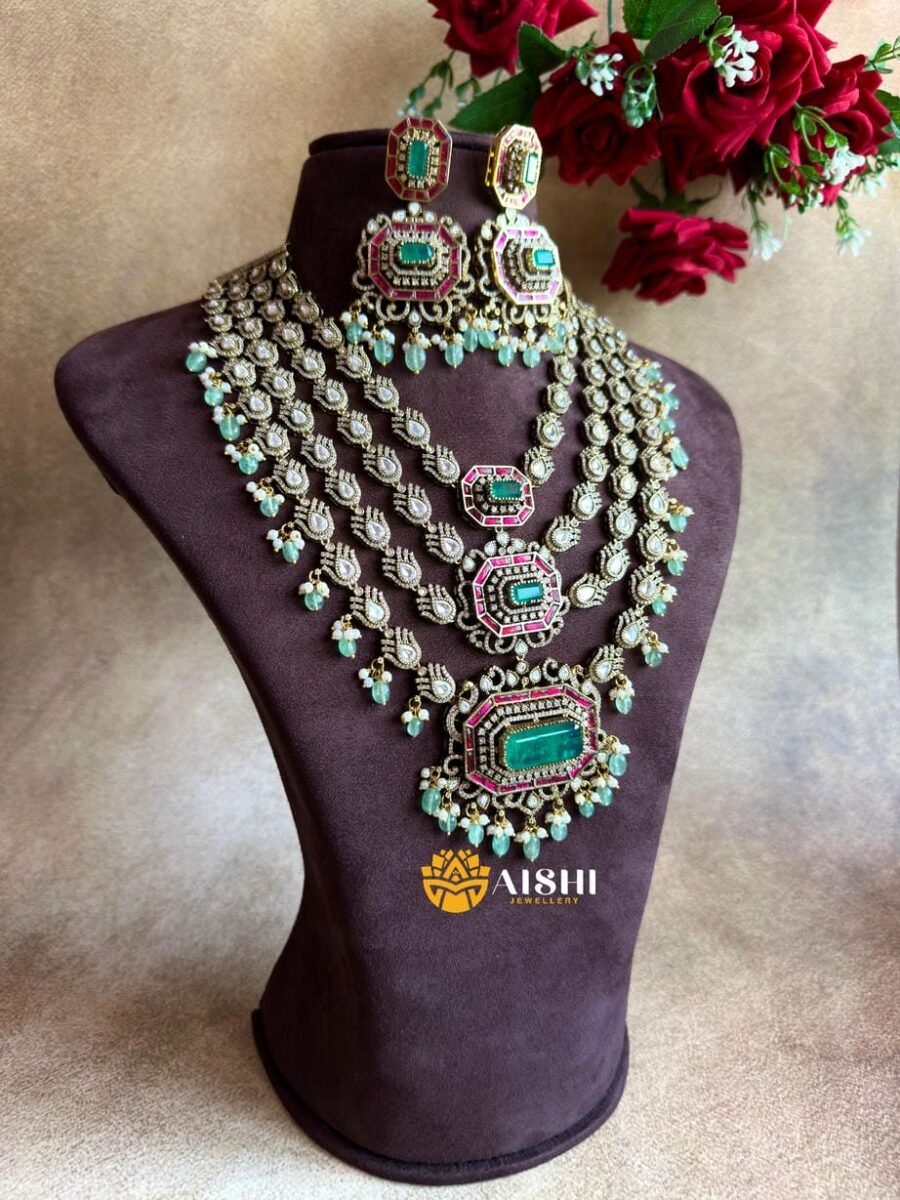 Sparkle Lotus Layered Neckpiece- AN381