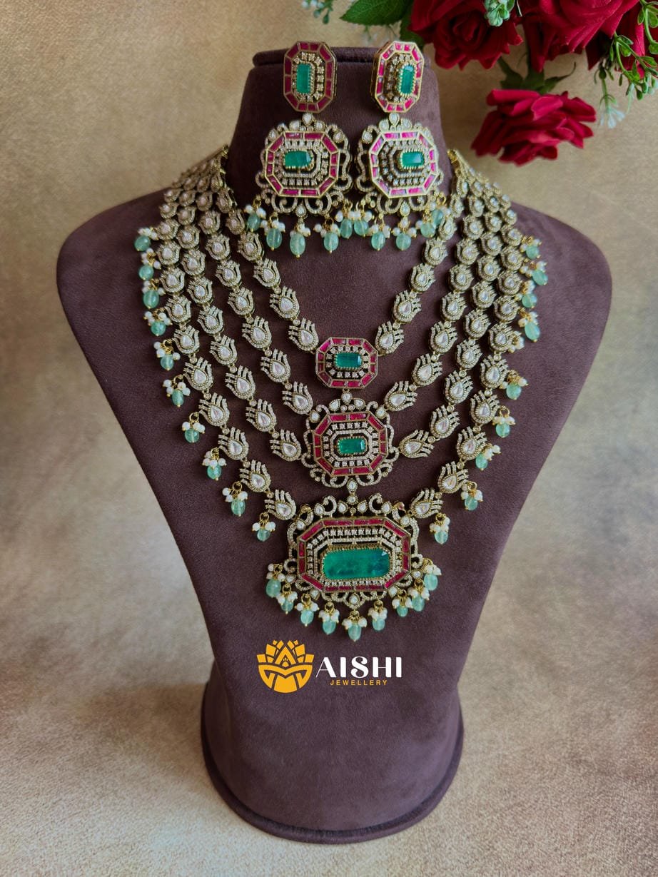 Sparkle Lotus Layered Neckpiece- AN381
