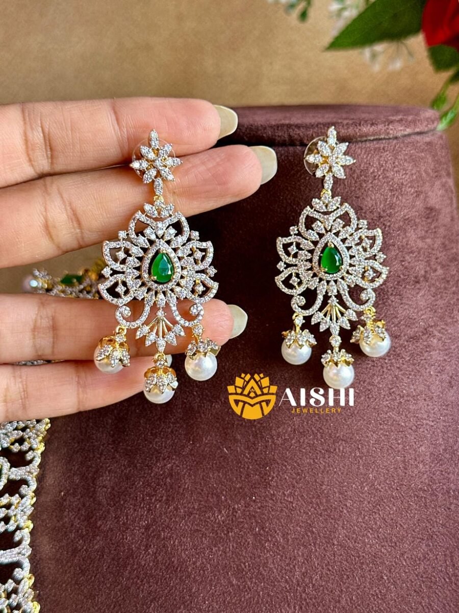 Grand Glam AD Neckpiece (Green)-AN388