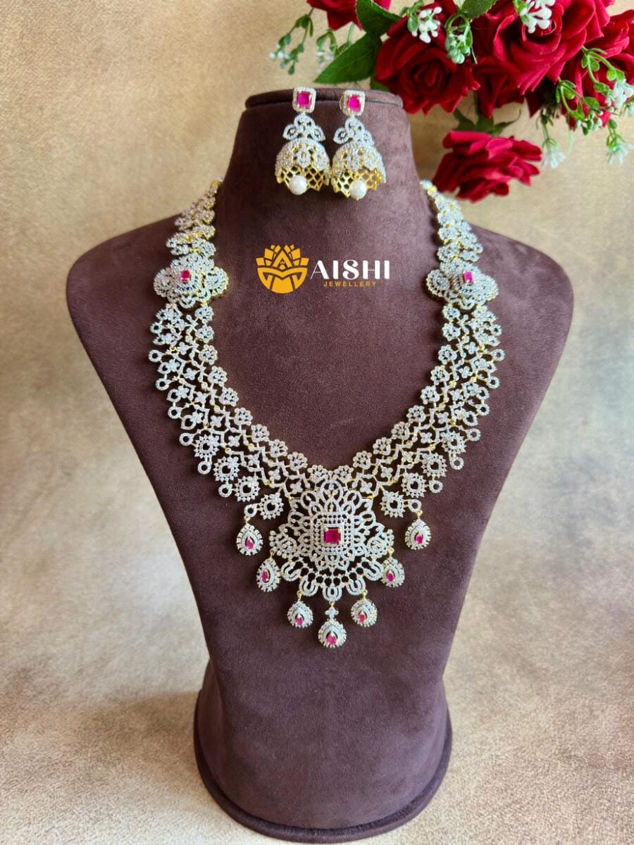 Royal Radiance AD Neckpiece(Ruby)-AN392