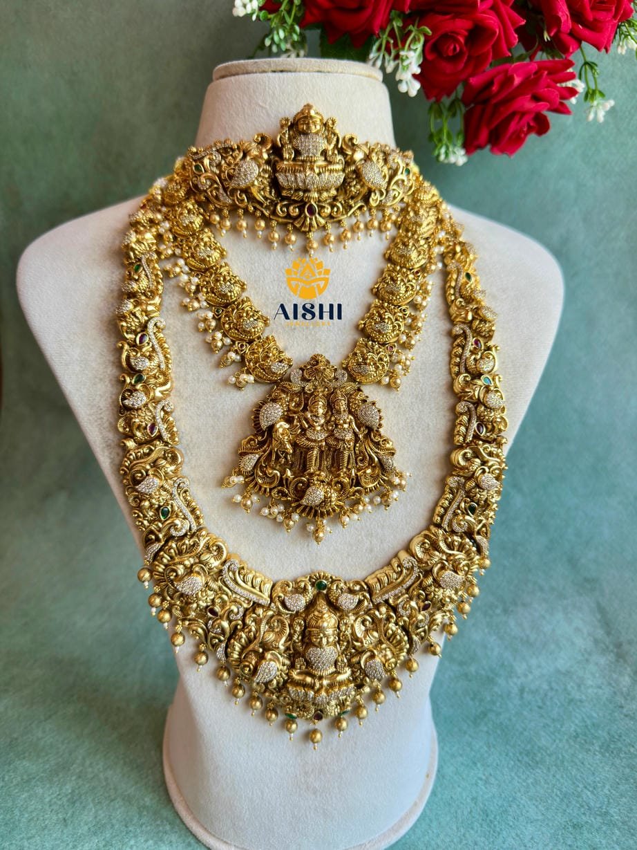 Gold Likea Polish Bridal Jewellery Set-BS143