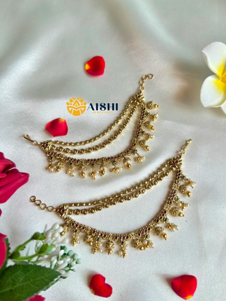 Tradiional Floral Earchain-EC169