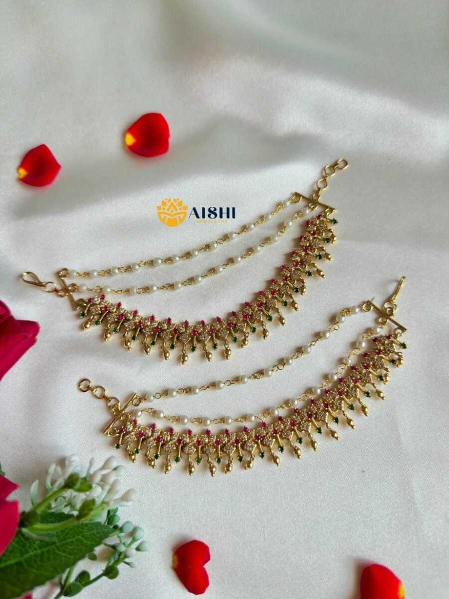 Sparkle Floral Earchain-EC170