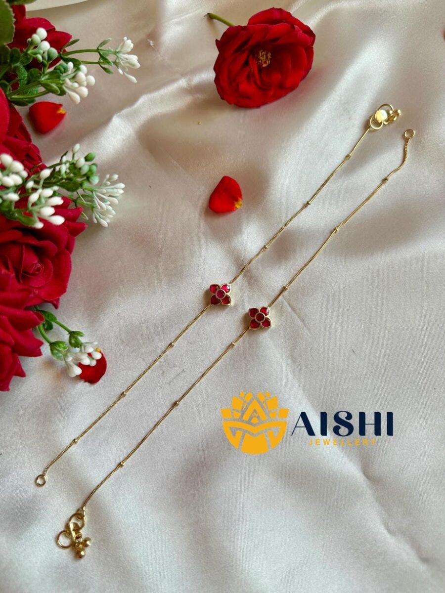 Classic Floral Anklet-KL14