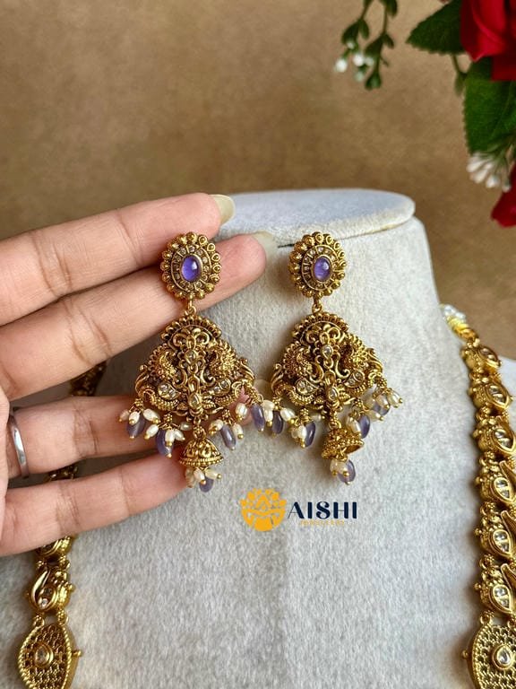 Antique Divine Motif Haram (Purple) -LH481