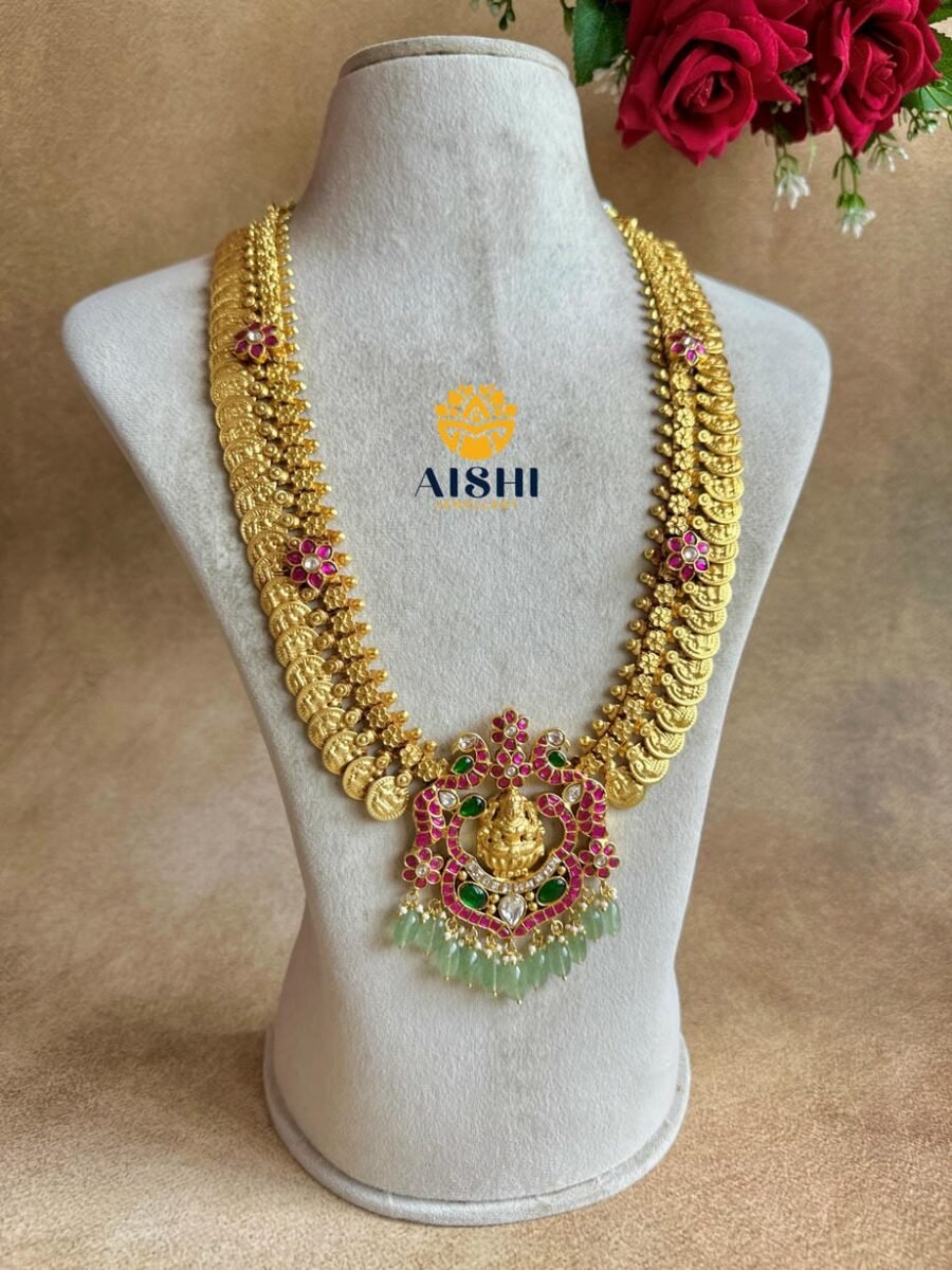 Peacock Bloom Coin Nakshi Haram(Jadau)-LH484