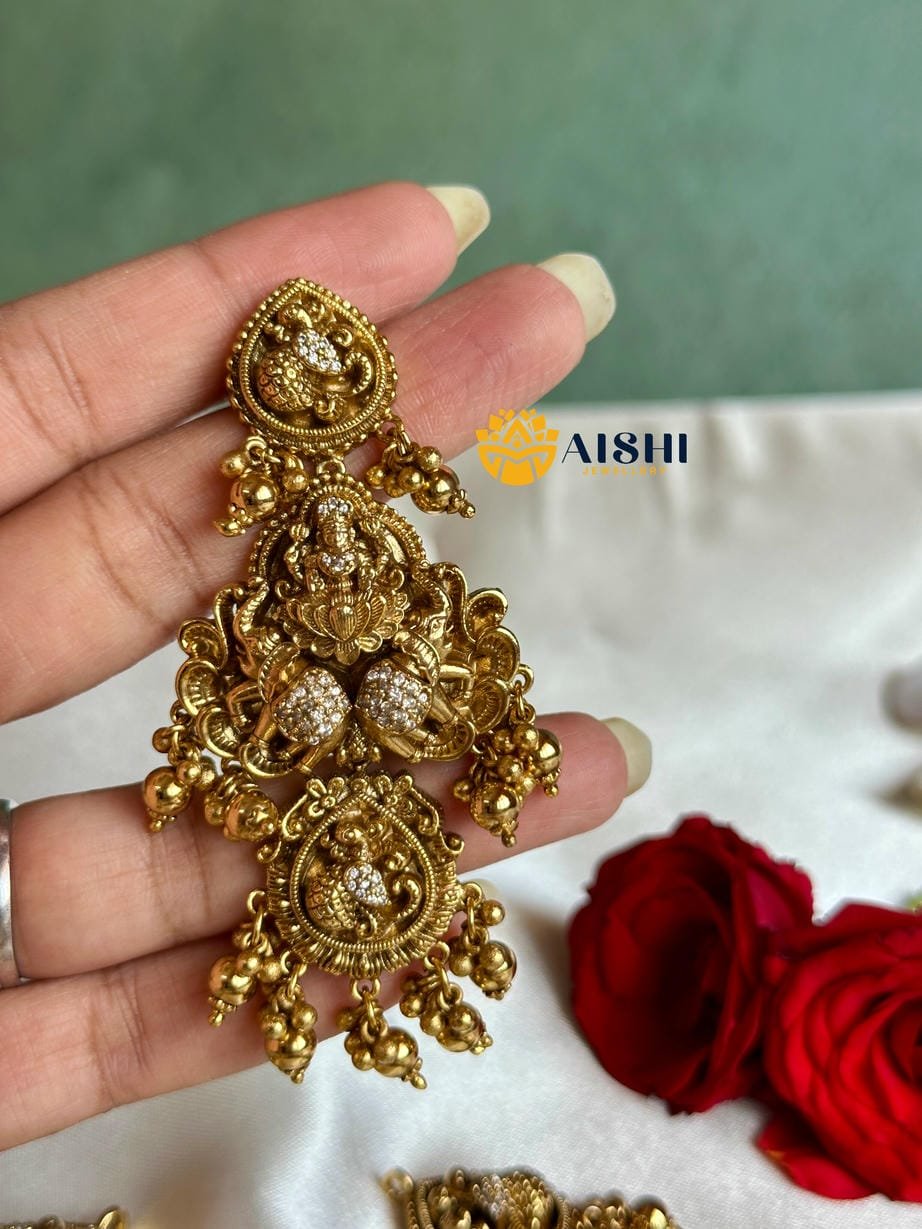 Gold likea polish Antique Naga's Neck Set - N349 - Image 2