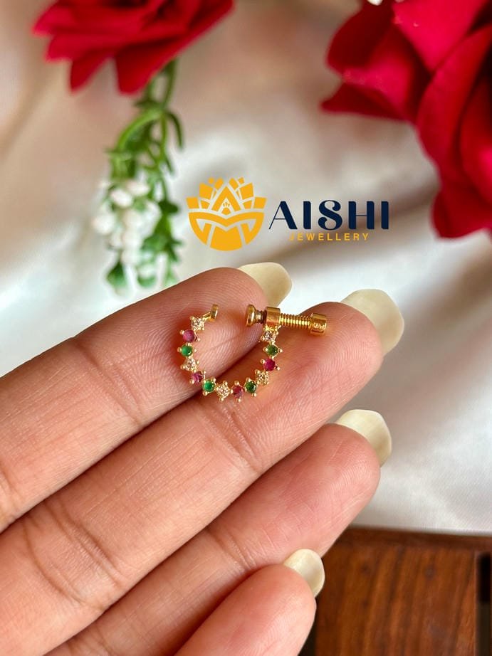 Multicolor CZ Nose Pin – NP43