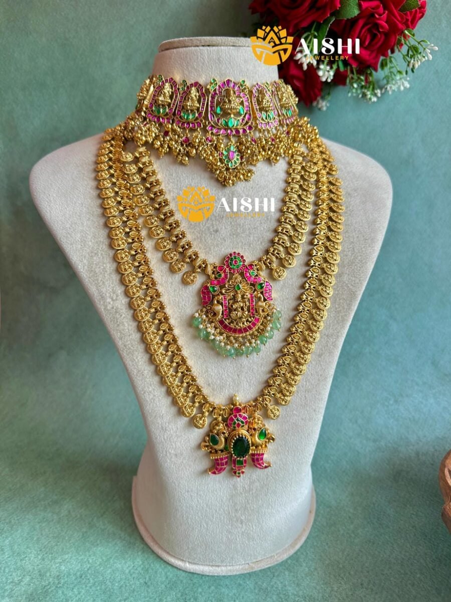 Traditional Coin Jadau Jewellery Set-BS145