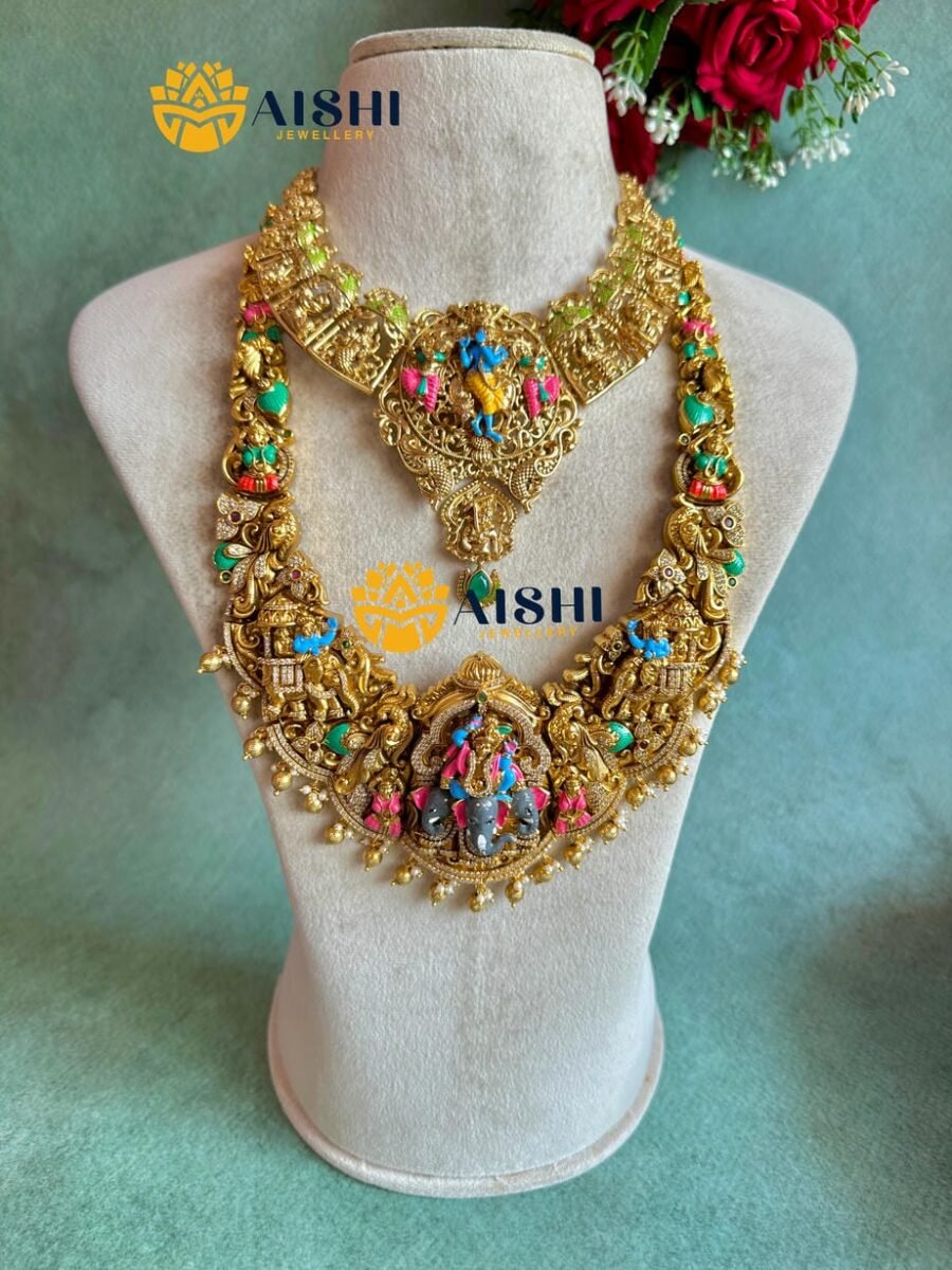 Divine Hand Painted Jewellery Set-BS153