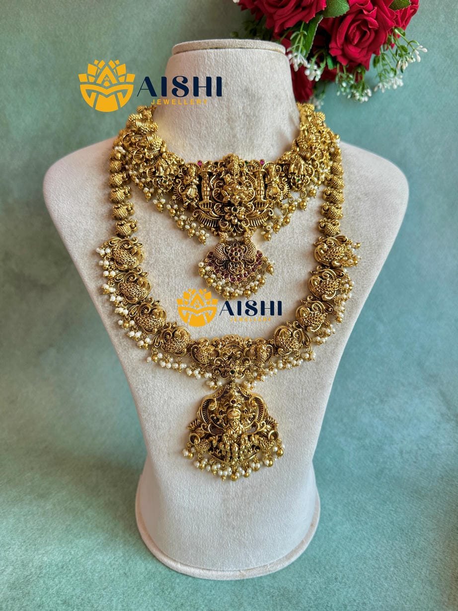 Dazzling Nakshi Mayura Jewellery Set-BS158