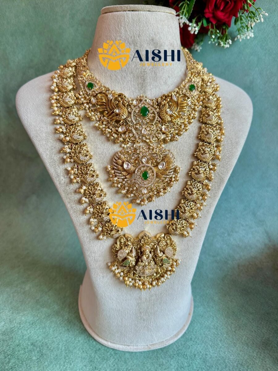 Traditional Temple Crafted Jewellery Set-BS162