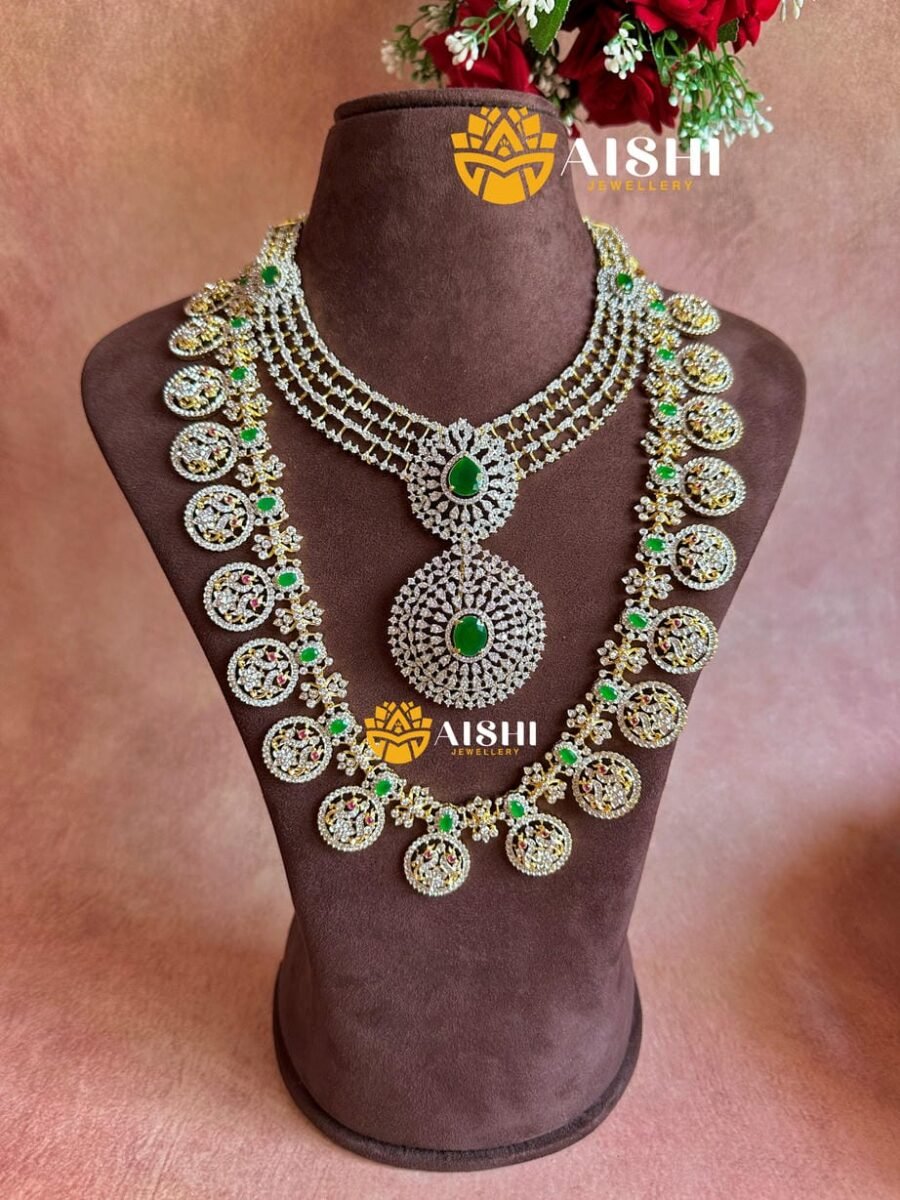 Starlit Elegance AD Jewellery Set-BS164
