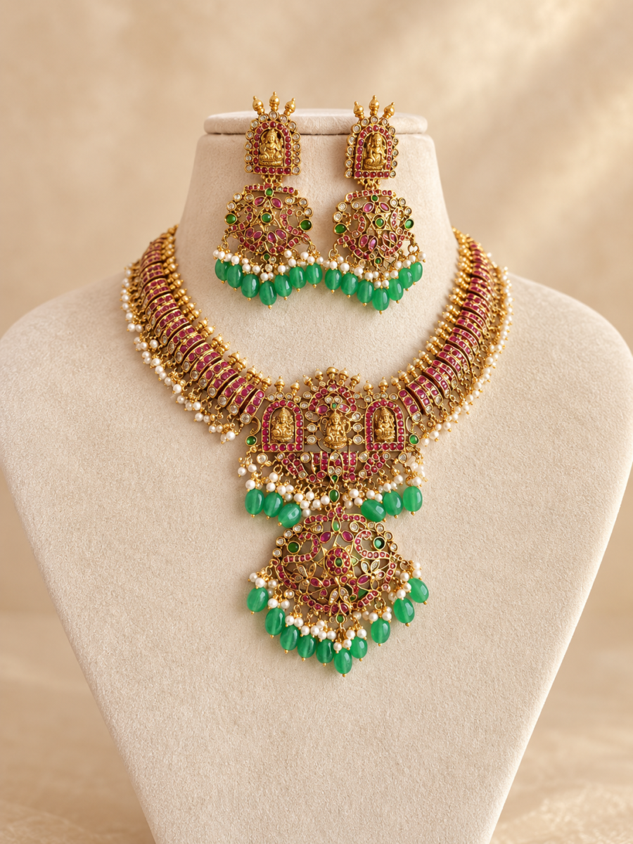 Premium Kemp Bridal Necklace Set – N868