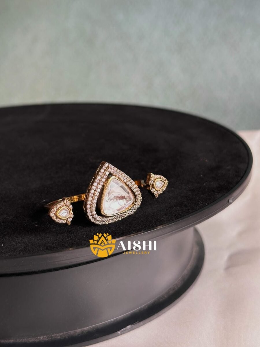 Royal Polki Open Cuff Ring- FR54