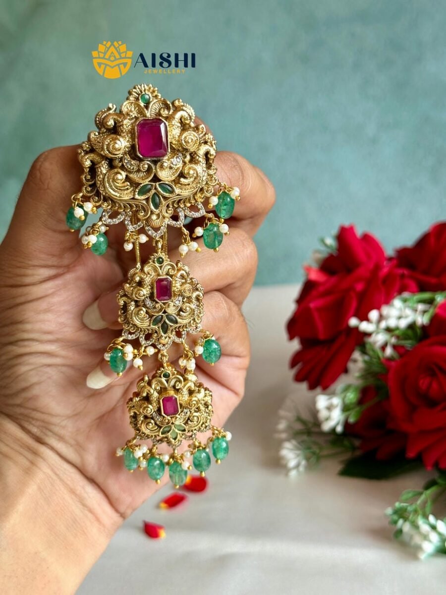 Emerald Ruby Temple Hair Choti – HA132