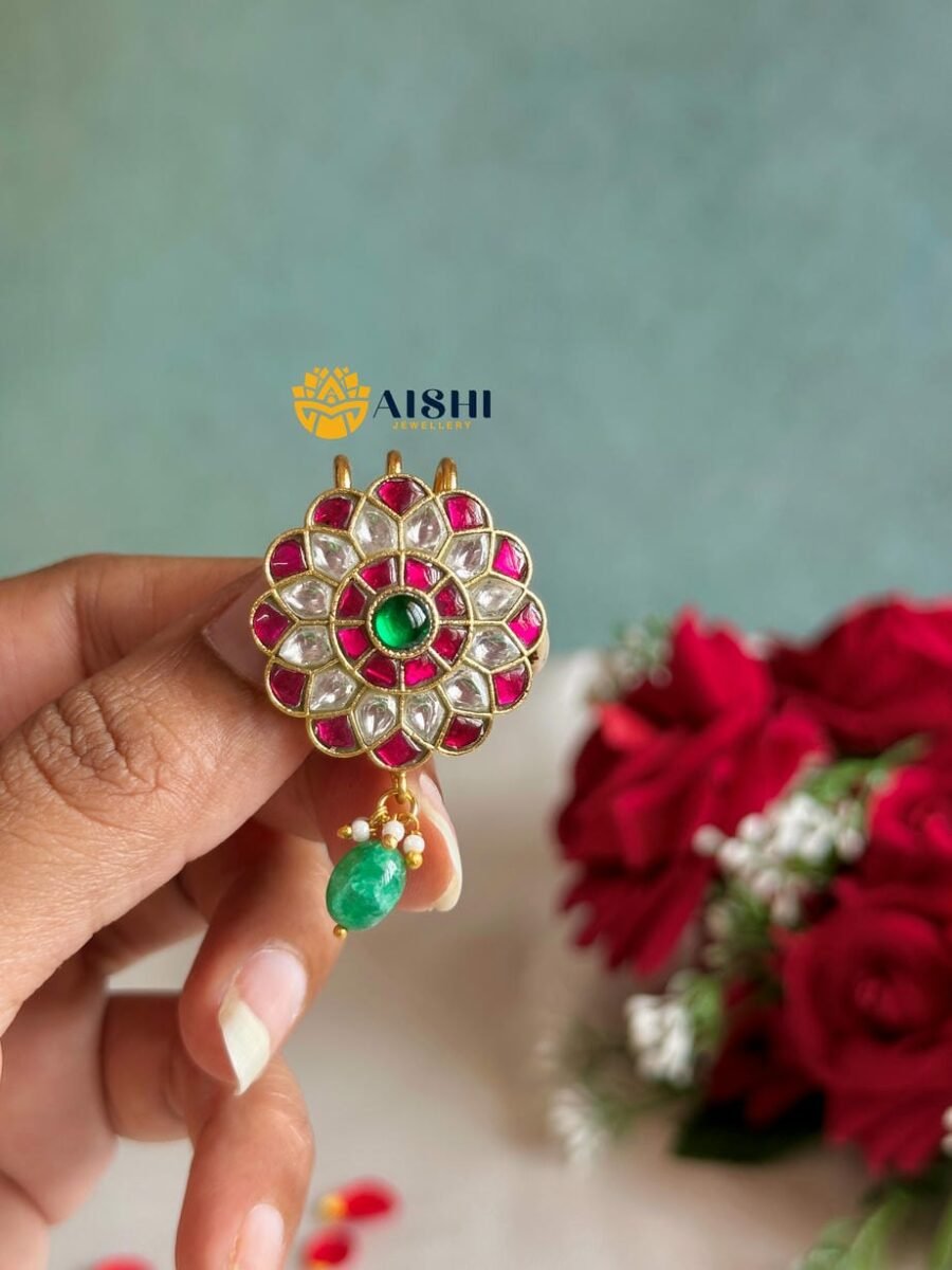 Floral Stone Hair Choti (Jadau) – HA141