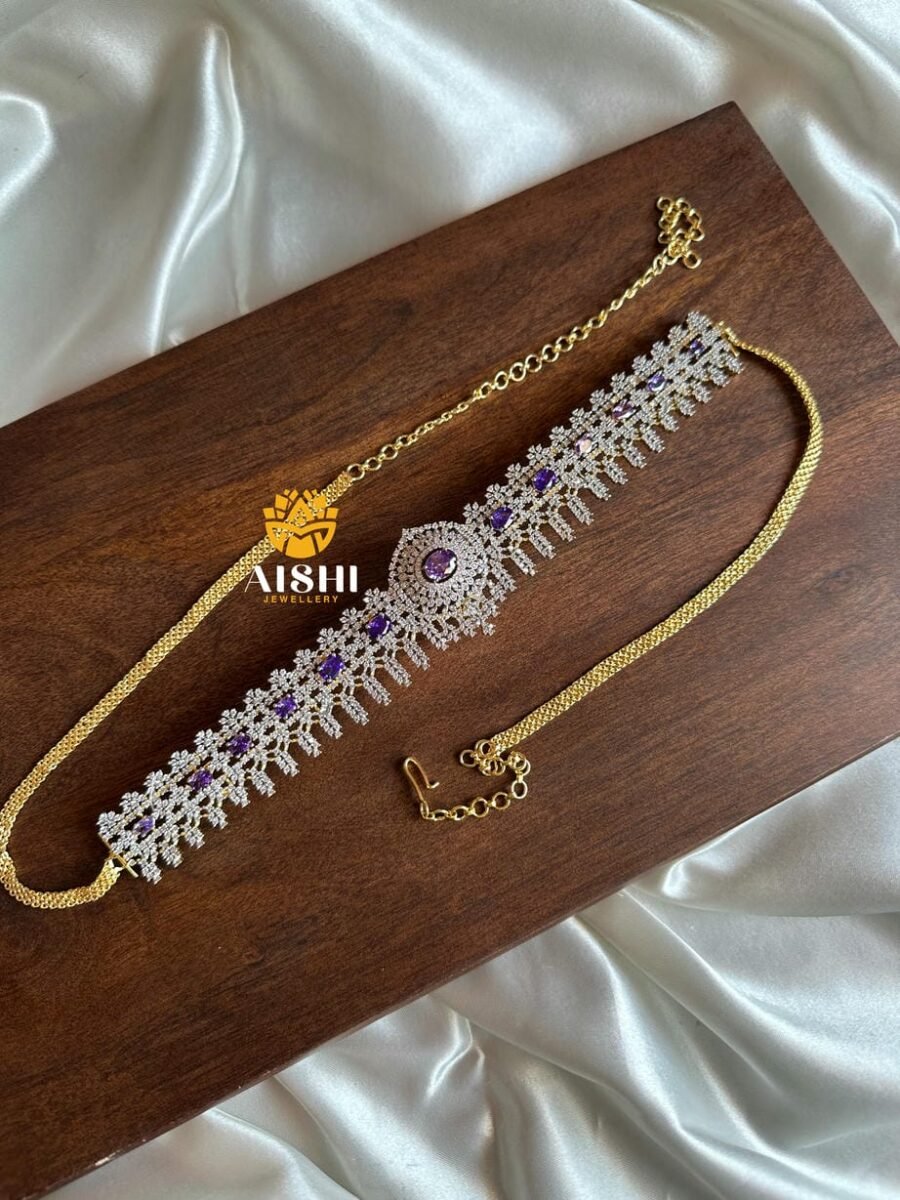 Lavender Cascade Bridal Belt -HB295