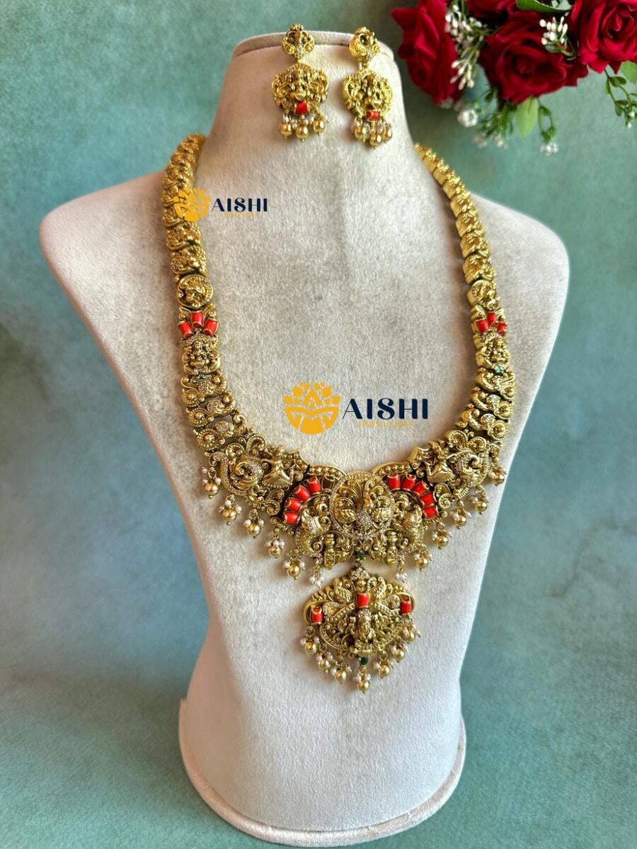 Mayura Coral Beads Haram – LH304