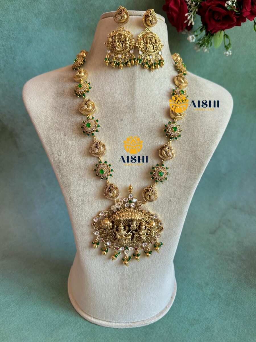 Lakshmi Peacock Long Haram Set – LH491