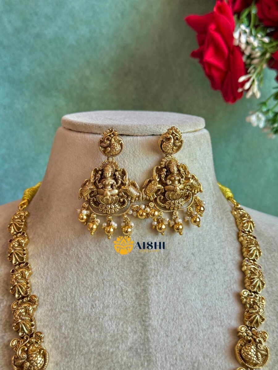 Antique Lakshmi Mango Haram Set – LH493