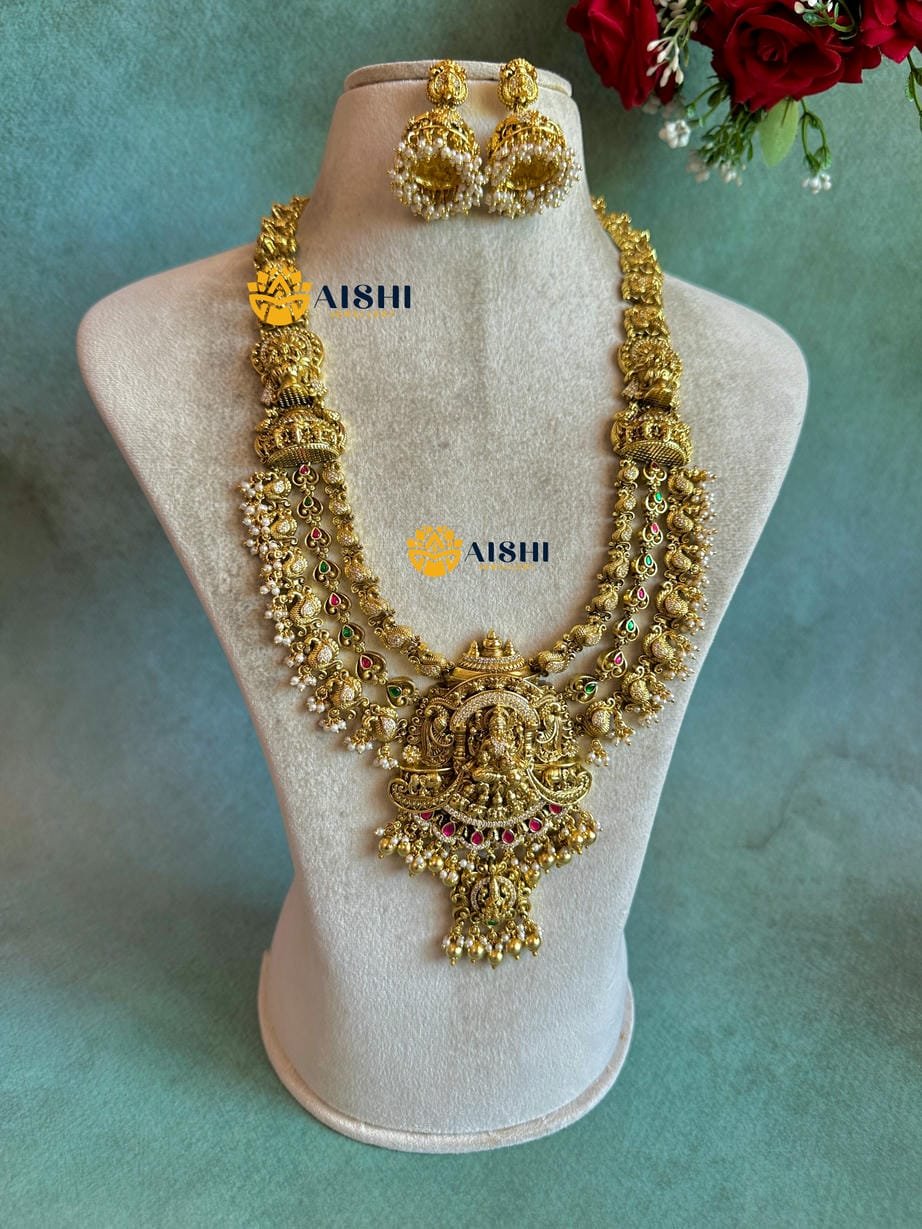 Temple Lakshmi Bridal Haram Set - LH499